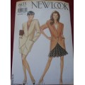 NEW LOOK PATTERNS 6655  JACKET & FLARED SKIRT SIX SIZES IN ONE 8 - 18 COMPLETE-MOSTLY UNCUT