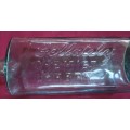 THREE VINTAGE FROSTED GLASS NAME ENGRAVED CHEMIST-APOTHECARY BOTTLES - AS PER PHOTOS