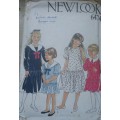 NEW LOOK PATTERNS 6474  GIRL`S SMART SAILOR DRESS - EIGHT SIZES IN ONE 3 - 10 YEARS  COMPLETE