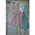 VINTAGE SIMPLICITY PATTERNS 1850 NIGHTGOWN, NEGLIGEE+BRUNCH COAT  SIZE 12 BUST 32" COMPLETE & UNCUT