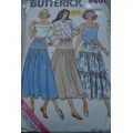 BUTTERICK  PATTERN 5609 TIERED SKIRT  SIZE SMALL (8 - 10)  SEE DESCRIPTION