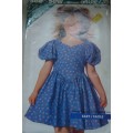 BUTTERICK  PATTERN 6409/735  PRETTY GIRL'S DRESS  SIZE A = 2 + 3 + 4 + 5 + 6 YEARS COMPLETE