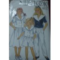 NEW LOOK PATTERNS 6117-GIRL`S SAILOR TOP, PANTS & SKIRT 8 SIZES IN ONE 3 - 10 YEARS- COMPLETE