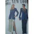 NEW LOOK PATTERNS 6137-SHAPED FRONT BUTTON TOP, PANTS & SKIRT SIX SIZES IN ONE 8-18- COMPLETE-UNCUT