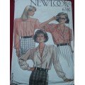 NEW LOOK PATTERNS 6316  BLOUSES SIX SIZES IN ONE 8 - 18 COMPLETE