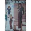STYLE PATTERN 2193 EVENING DRESS WITH WIDE V NECK LINE SIZE A = 8 - 18 COMPLETE