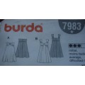 BURDA PATTERN 7983 COCKTAIL DRESSES SIZES 6+8+0+12+14+16+18 COMPLETE