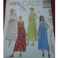 McCALL'S PATTERN 9373  HIGH WAISTED SLEEVELESS DRESS SIZE X LARGE = 20 + 22 COMPLETE