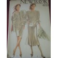 NEW LOOK PATTERNS 6010 TOP + SKIRT  SIX SIZES IN ONE 8 - 18 COMPLETE