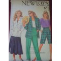 NEW LOOK PATTERNS 6518 JACKET, SHORTS & PANTS SEVEN SIZES IN ONE 6 - 18 COMPLETE