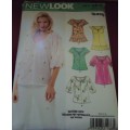 NEW LOOK PATTERNS 6809 SUMMER GYPSY BLOUSES SIX SIZES IN ONE 6 - 16 COMPLETE