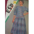 SIMPLICITY PATTERNS 6289 DRESS WITH ASYMMETRICAL DROPPED WAISTLINE  SIZE K  8 + 10 + 12  COMPLETE