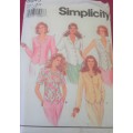 SIMPLICITY PATTERN 8845 SET OF TOPS SIZE H = 6 + 8 + 10 COMPLETE