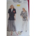 VERY EASY VOGUE PATTERNS 9884 JACKET, SKIRT & PANTS  SIZE  8 + 10 + 12  COMPLETE