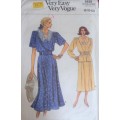 VOGUE PATTERNS 9936 DRESS WITH COLLAR   SIZE 8 + 10 + 12  see description