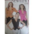NEW LOOK PATTERNS 6144 BLOUSES & TOPS SIX SIZES IN ONE 8 - 18 COMPLETE