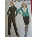 NEW LOOK PATTERNS 6158 DOUBLE BREASTED JACKET-WAISTCOAT-SKIRT-PANTS SIZES 8 - 18  COMPLETE