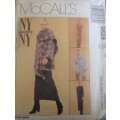 McCALL'S PATTERN 9628 JACKET WITH ATTACHED SCARF-DRESS-TOP-PULL ON PANTS SIZE 10 COMPLETE & UNCUT