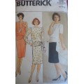 BUTTERICK PATTERN 3290  LOOSE FITTING BLOUSON TOP & TIE-SKIRT SIZE 6-8-10 COMPLETE