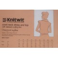 KNITWIT DESIGNER PATTERNS # 1000 LADIES COWL NECK DRESS & TOP-SIZES 6 - 22