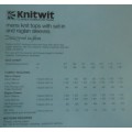 KNITWIT PATTERNS 9000  `MEN`S KNIT TOPS WITH SET-IN & RAGLAN SLEEVES` SIZES 87 - 117 CM