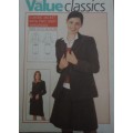 VALUE CLASSICS PATTERNS  `CLASSIC JACKET WITH TWO SKIRT VARIATIONS` SIZES 10, 12 14, 16, 18