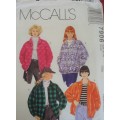 McCALL'S PATTERN 7906 LINED OR UNLINED WINTER JACKETS SIZE 8 - 10  COMPLETE
