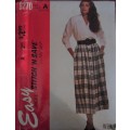 McCALL'S PATTERN 6270 SKIRT & BLOUSE  SIZE A = 8 + 10 + 12 COMPLETE & UNCUT