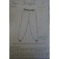 SEW SIMPLE PATTERNS # 7  TRACKSUIT PANTS  SIZE 28` OR 72 CM