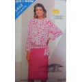 BUTTERICK  PATTERN 5468 TOP & SKIRT SIZE A  8 + 10 + 12 SEE LISTING