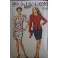 NEW LOOK PATTERNS 6656  JACKET-TOP-SKIRT SIZES 8 - 18 COMPLETE