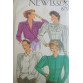 NEW LOOK PATTERNS 6757  SET OF BLOUSES SIZES 8 - 18 SEE LISTING - NO COVER