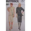 BUTTERICK PATTERN 6688 LOOSE FITTING STRAIGHT PULLOVER DRESS+OVER BODICE SIZE 10 COMPLETE