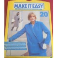 MAKE IT EASY # 20 UNLINED DOUBLE BREASTED JACKET-SEMI TAILORED COAT WITH SHAWL COLLAR