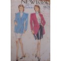 NEW LOOK PATTERNS 6628 DOUBLE BREASTED JACKET & SKIRT SIZE 8 - 18 COMPLETE-ZIPLOC BAG