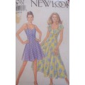 NEW LOOK PATTERNS 6702 PANELED SWEETHEART DRESSES SIZE 6 - 16 COMPLETE