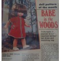 LIVING & LOVING NOVEMBER 1978 - BABE IN THE WOODS - RED DRESS & BAG -43 CM DOLL