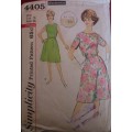 VERY VINTAGE SIMPLICITY PATTERNS 4405 ONE PIECE DRESS  SIZE 16 BUST 36 COMPLETE