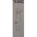 NEW LOOK PATTERNS 6406 V NECK FRONT BUTTON DRESSES SIZES 8 - 18 COMPLETE
