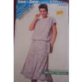BUTTERICK PATTERN 6390  TOP & SKIRT  SIZE A6-8-10-12-14 COMPLETE