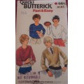 BUTTERICK PATTERN 6613  BOY'S TOP  SIZE A=7-8-10 YEARS COMPLETE
