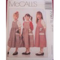 McCALLS PATTERNS 7794 GIRL'S PINAFORE SIZES CF=4-5-6 YEARS COMPLETE-UNCUT-FACTORY FOLDED