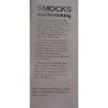 SMOCKS & SMOCKING-BEVERLEY MARSHALL-104 PAGE HARDCOVER BOOK WITH DUST JACKET