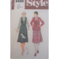 STYLE PATTERNS 2458 JACKET-WAISTCOAT-SKIRT SIZE 14 BUST 92 CM SEE LISTING