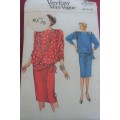 VOGUE PATTERN 9314  TOP & SKIRT SIZE 8-10-12 COMPLETE