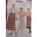 VOGUE 9754 SET OF SKIRTS SIZE 8-10-12 COMPLETE