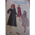 SIMPLICITY 6653 MATERNITY DRESS WITH SLEEVE VARIATIONS SIZE 12 COMPLETE