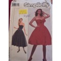 SIMPLICITY 8482 WoW FACTOR SLEEVELESS DRESS SIZE 16  COMPLETE- SUPPLIED IN A ZIPLOC BAG