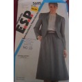 SIMPLICITY 5693 LINED JACKET & SKIRT SIZE 6-8-10 COMPLETE-UNCUT-/FOLDED