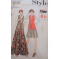 VINTAGE STYLE 4858 SKIRT & CARDIGAN SIZE 18  BUST 102 CM COMPLETE